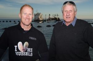  Aroma director Ben Winters Jr, left, and managing director Ben Winters at a mussel farm in the Marlborough Sounds. 