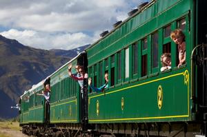 The Kingston Flyer with happy passengers aboard.