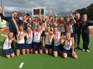 A happy winning team
