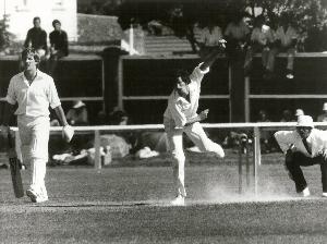 Ian Botham and Richard Hadlee, Basin Reserve, February 1978