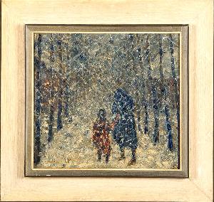 Walking in the snow by Nardus van de Ven (Private collection)