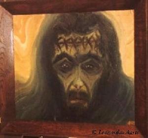 'MAN' Framed - Oils on canvas by Leonardus Aarts, inspired by Edvard Munch and my Grandfather, Leonardus van de Ven- For sale