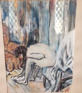'Woman washing feet' by Leon Aarts