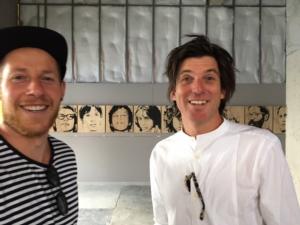 L to R Joel Hart The 2017 Rangi Artist in Resident with Anton Mogridge at the opening of the exhibition