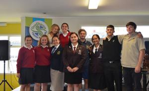 The awards and the lead up are totally managed by Rotorua High School students, pictured here at the finalist announcement. 