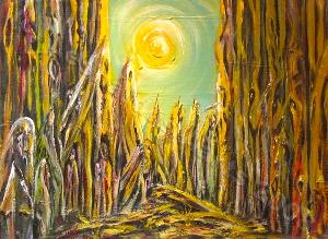 'apokaluptein' (hiding from the apocalypse) by Leon Aarts (sold)