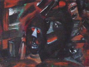 'Voodoo-Papua New Guinea' by Leon Aarts (sold) https://en.wikipedia.org/wiki/Witch_hunts_in_Papua_New_Guinea