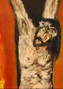 Jesus (close up) in oils by Leon Aarts