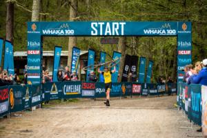 Ed Crossling celebrates victory in 11th edition of Whaka 100