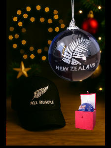 Silver Fern Pride Art Bauble