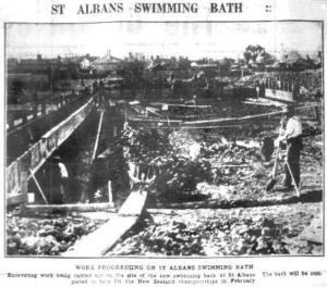 The Original Pool Being Built 75 Years Ago