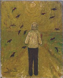 'Schilder tussen vogels' (painter among birds') by Nardus van de Ven (Private collection)