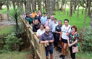 Some of those who gathered for the official opening of an upgraded section of the Te Araroa Trail at Kerikeri recently.