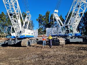 Pictured is Hugh Taylor, Plant Manager of Avopiling and Tony Woodham, TRT Technician.
