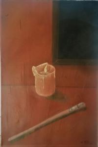The brush off, oils by Leon Aarts (sold)