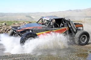 Donald Preston made a splash on his way to victory at Kurow