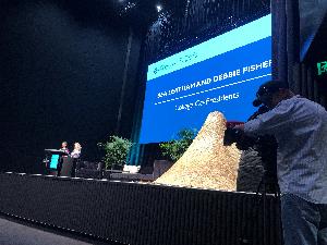 New Co-Presidents Bea Leatham and Debbie Fisher at The College of Midwives Conference