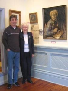 Exhibition 'Gallery O' with mum, and Grandad's paintings