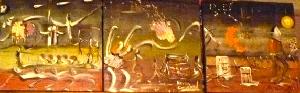 'Conquer fear, conquer failure' triptych by Leon Aarts