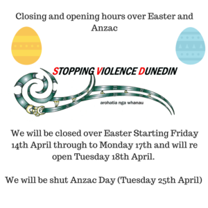 Hours of operation for Easter and Anzac day