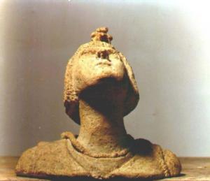 'Borstbeeld Jeanne d' Arc' sculpture by Leonardus van de Ven 
