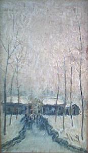'Watermolen in de winter' by Nardus van de Ven (Private collection)