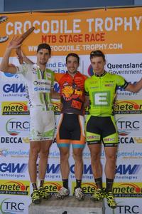 Jan Fojtik (2nd, CZE), Mark Frendo (Stage Winner, AUS), Wolfgang Krenn (3rd, AUT).