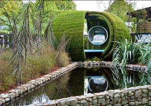 Ben Hoyle's gold award-winning garden at the 2009 Ellerslie International Flower Show, On the Dark Side of the Moon.
