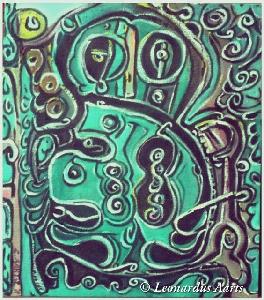 'Manaaki' original in acrylics by Leon Aarts