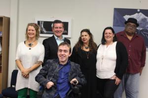 Stopping Violence Dunedin Staff and mentor meet with National MP Michael Woodhouse. 