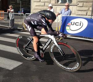  World championship silver medallist Linda Villumsen in action in Italy.