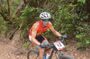Mark Frendo breaks away for the stage win.
