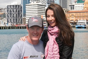 Scott and Emma Dixon outside the Hilton in Auckland