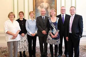 Professor Ingrid Day, Dr Zoe Jordens,  Dr Elizabeth Gray, Associate Professor Andy Martin, Liz Norman, Vice-Chancellor Steve Maharey  and Professor Mark Brown.
