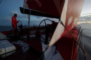 CAMPER as dawn breaks on day 2 of Auckland-Musket Cove race.