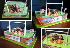 The Gilmour family's winning cake