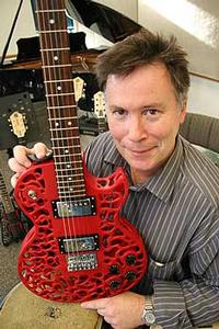 Professor Olaf Diegel with one of his 3D printed guitars.