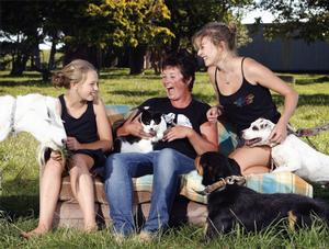 Lyn Webster enjoying time with her family
