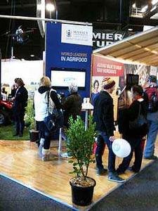 Visitors at Massey University's site at National Field  Days in Hamilton.