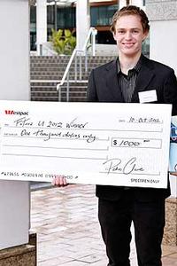 Stephen Lines, winner of the 2012 Future U competition. 