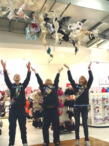 Anna Woods, Eleanor Burgess and Lucy Woods, from St Barnabas Guides in Christchurch.