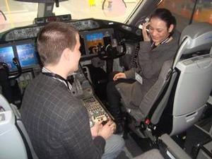 Ryan Manson proposed to Pia Parker in Dreamliner cockpit.