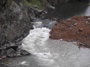 The river is still flowing freely.