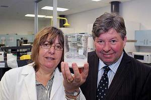 Dr Jean Margerison with Queen of Calves chief executive Stephen Bell-Booth.