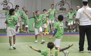 : Children enjoying using the skills they have learnt through the MILO Have-A-Go programme.
