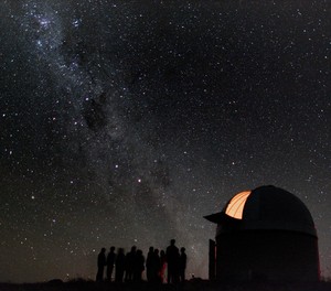 Stargazers around 16 inch dome