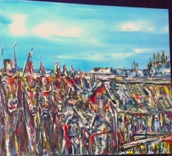 ''Conquest'', acrylics on canvas, by Leon Aarts (sold) 