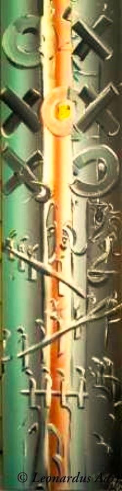 'Your Move', acrylics on canvas, by Leon Aarts