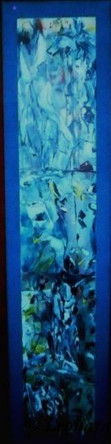 'Can't recall the title', sold, acrylics on board, by Leon Aarts 