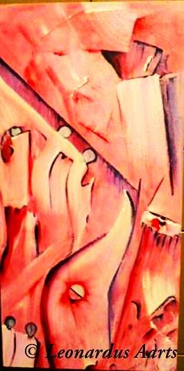 ''Haste'', by Leon Aarts.  Acrlyics on canvas.
